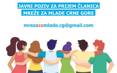 Javni poziv za prijem članica Mreže za mlade Crne Gore